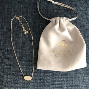 Kendra Scott Elisa Gold Pendant/Iridescent Drusy.
